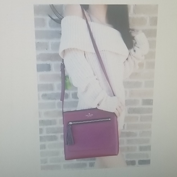 Kate Spade Black Leather Crossbody, with tags - Picture 5 of 5